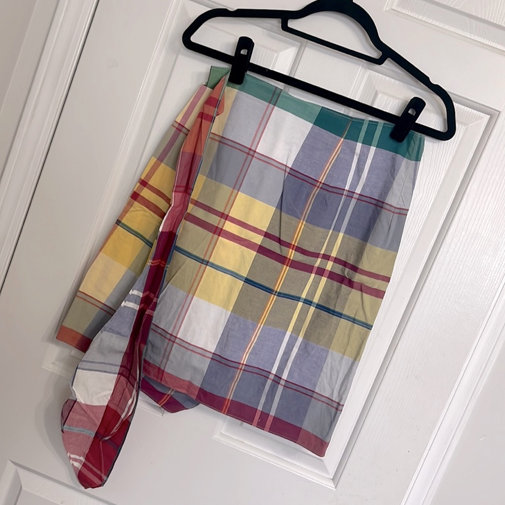 Ralph Lauren plaid wrap skirt